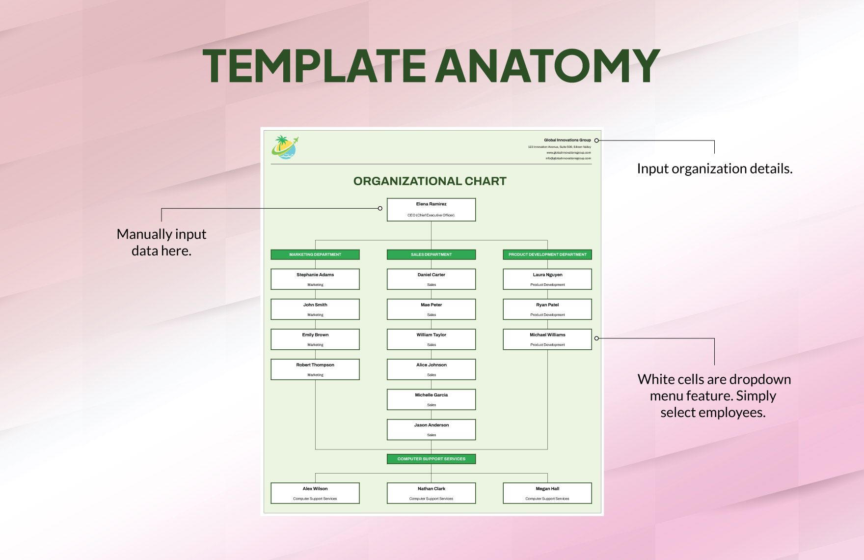 Modern Organizational Chart Template