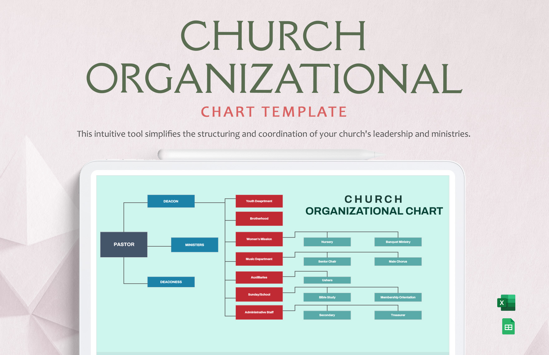 Church Organizational Chart Template