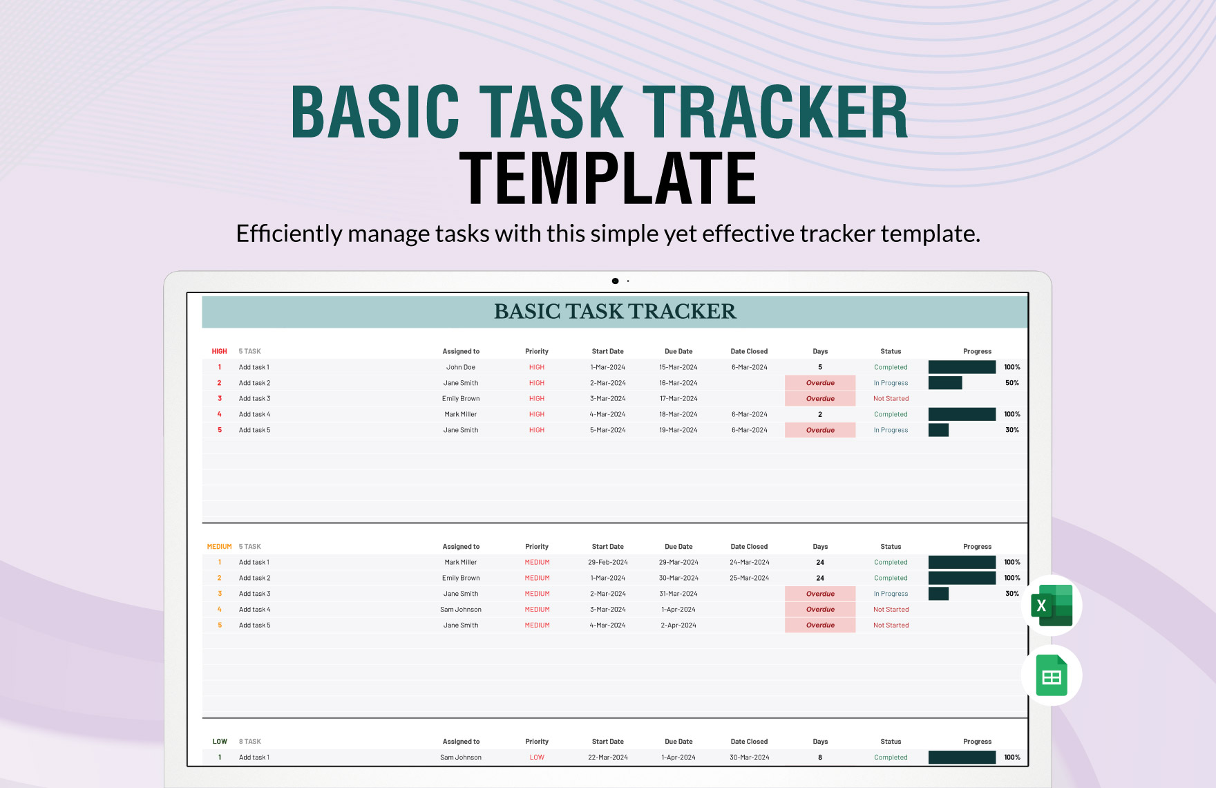 FREE Task Tracker in Excel Templates - Download in Word, Google Docs ...