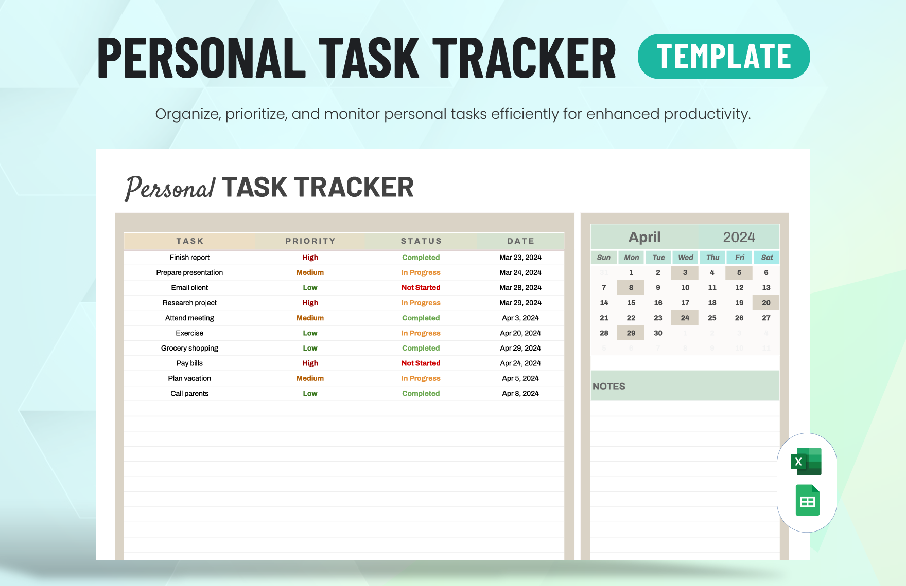 FREE Task Tracker in Excel Templates - Download in Word, Google Docs ...