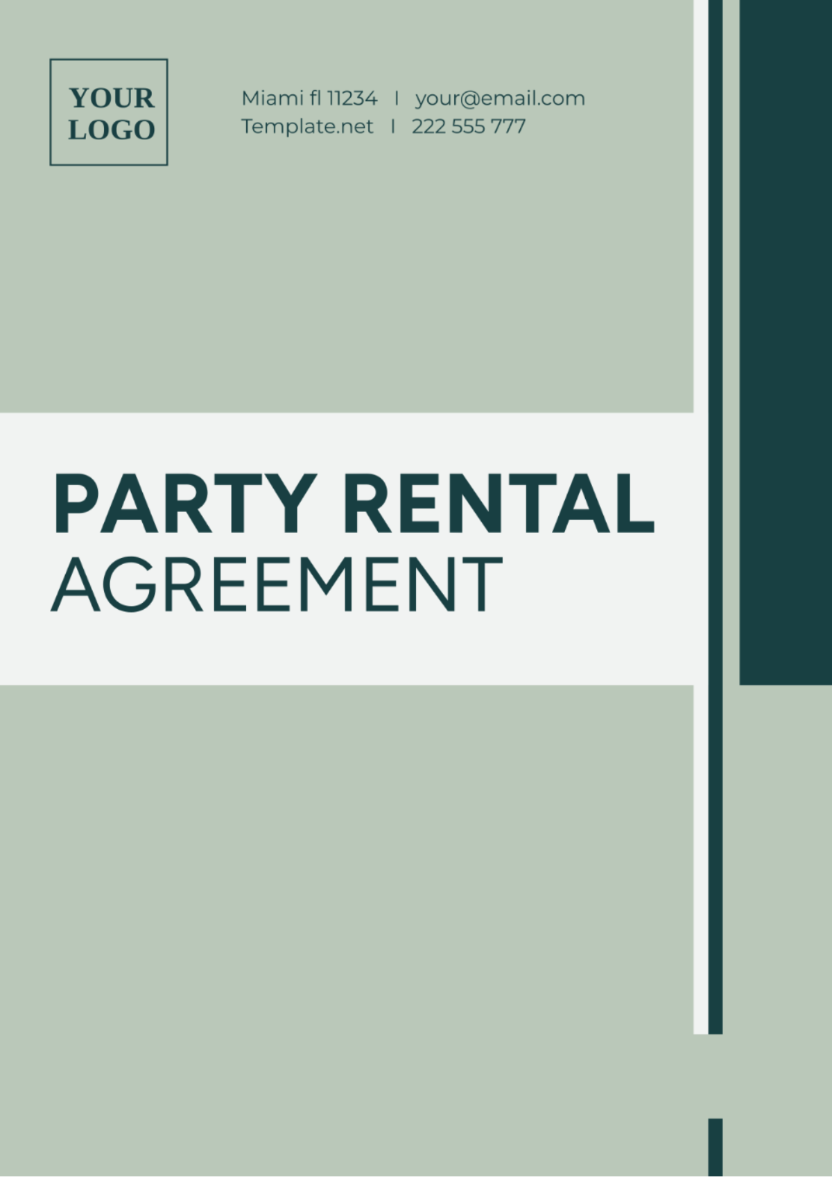 Free Party Rental Agreement Template - Edit Online & Download ...