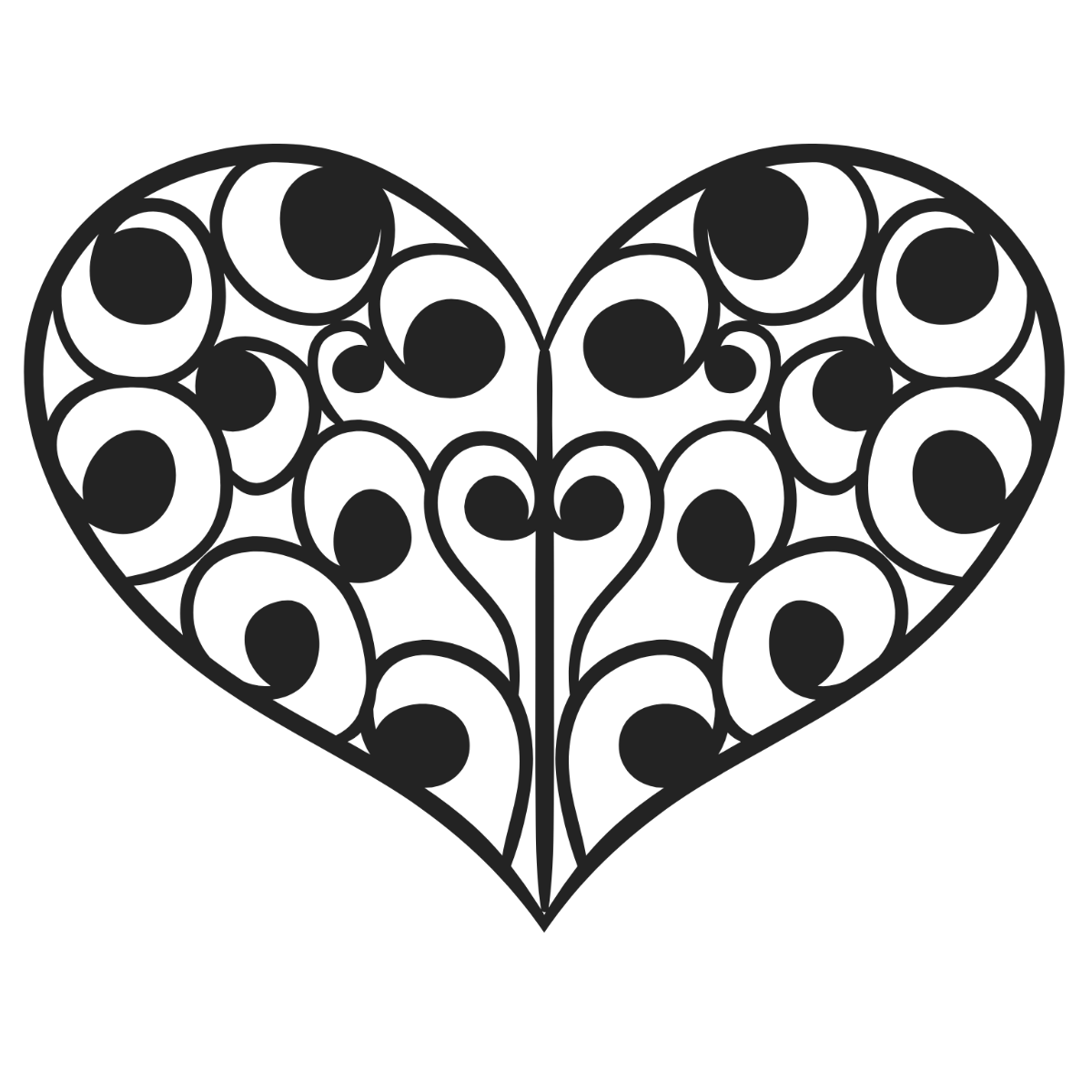 Fancy Heart Shape Silhouette - Download | Template.net