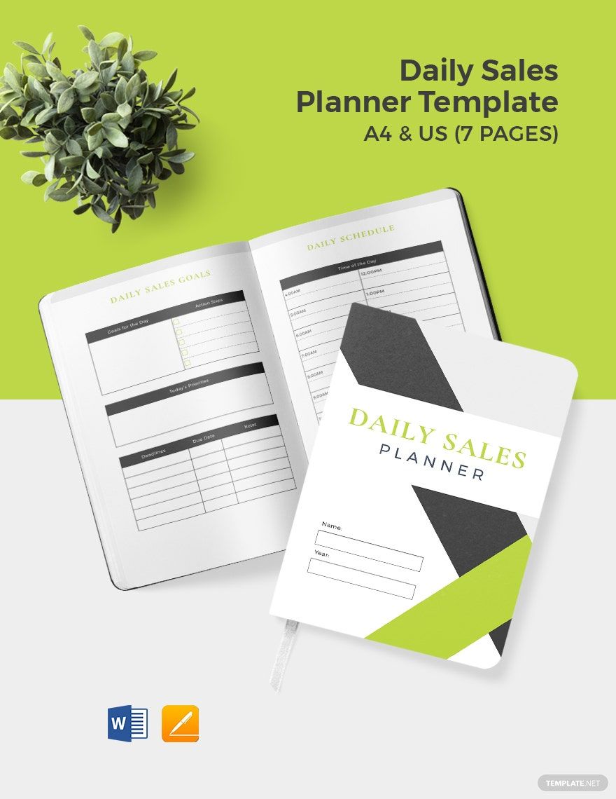 Daily Sales Planner Template in Pages, Word, Google Docs, PDF - Download | Template.net