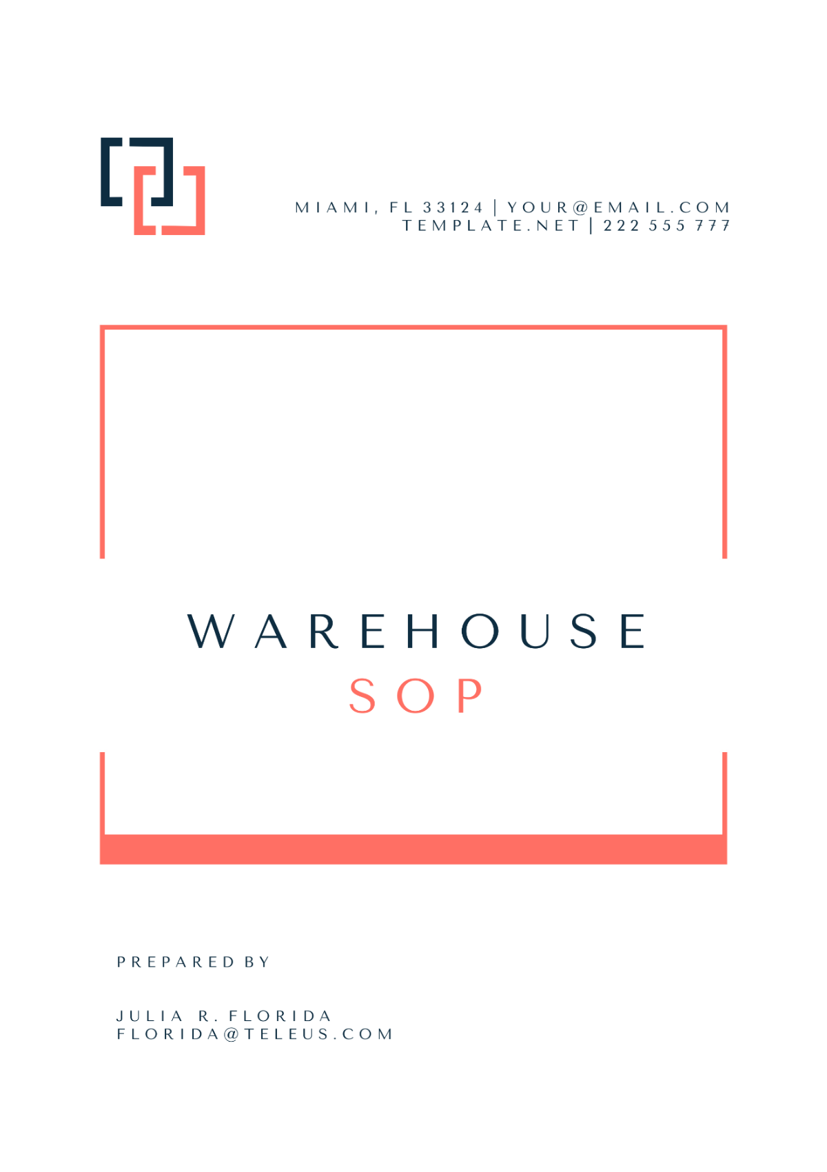 Warehouse SOP Template - Edit Online & Download