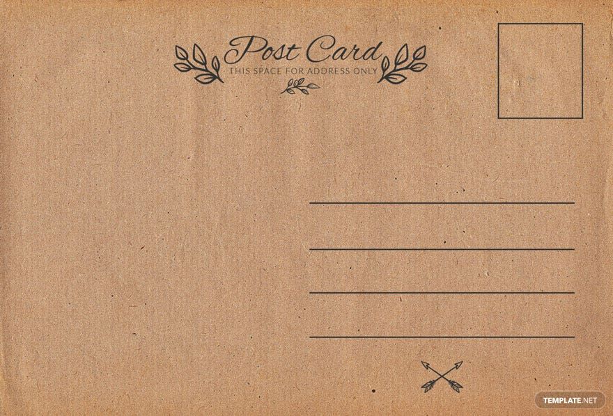 Blank Vintage Postcard Template