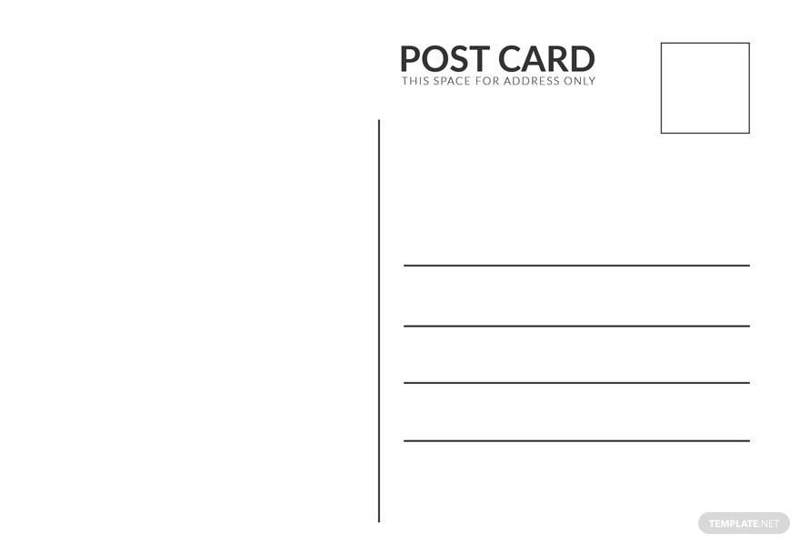 Blank White Index Postcard Template in Word, Illustrator, PSD, Apple Pages, Publisher