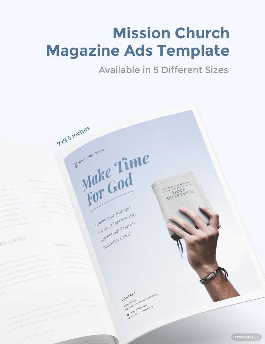 Mission Church Magazine Ads Template