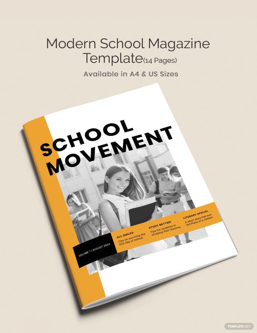 Modern School Magazine Template in InDesign, Word, Publisher, Pages - Download | Template.net