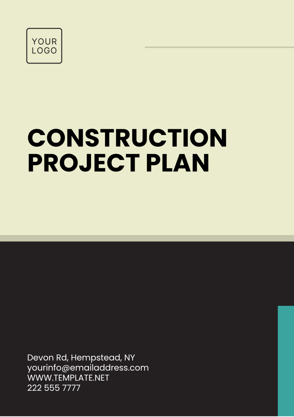 Construction Project Plan Template