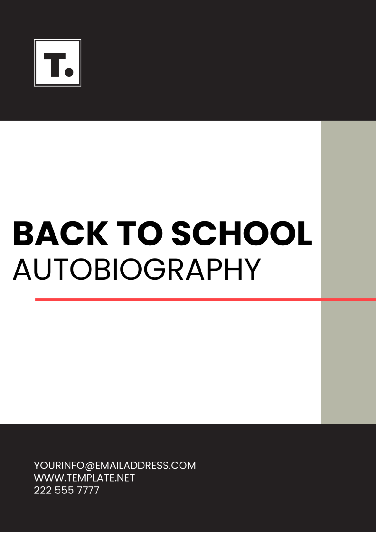 Back to School Autobiography Template - Edit Online & Download