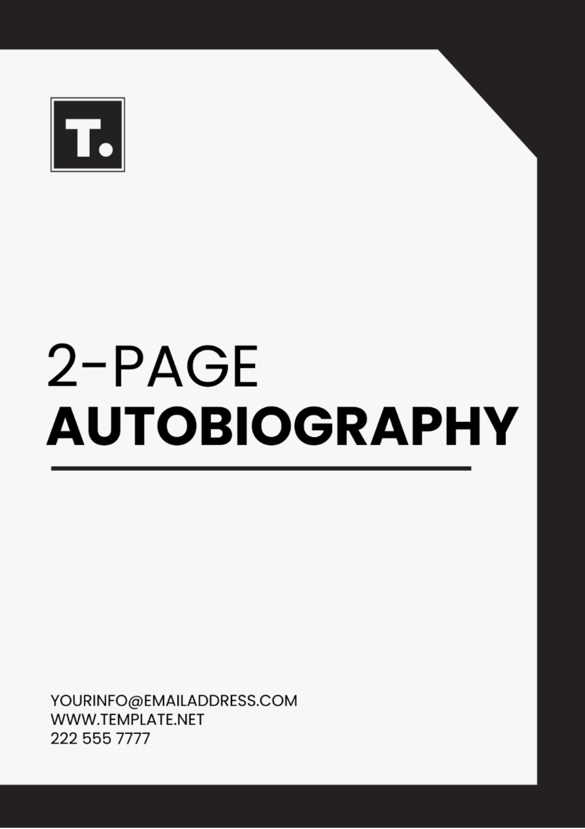 2-Page Autobiography Template - Edit Online & Download