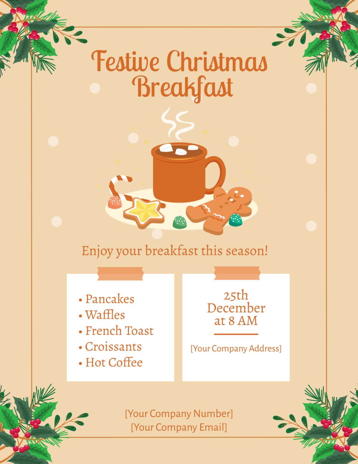 Free Christmas Breakfast Flyer Template