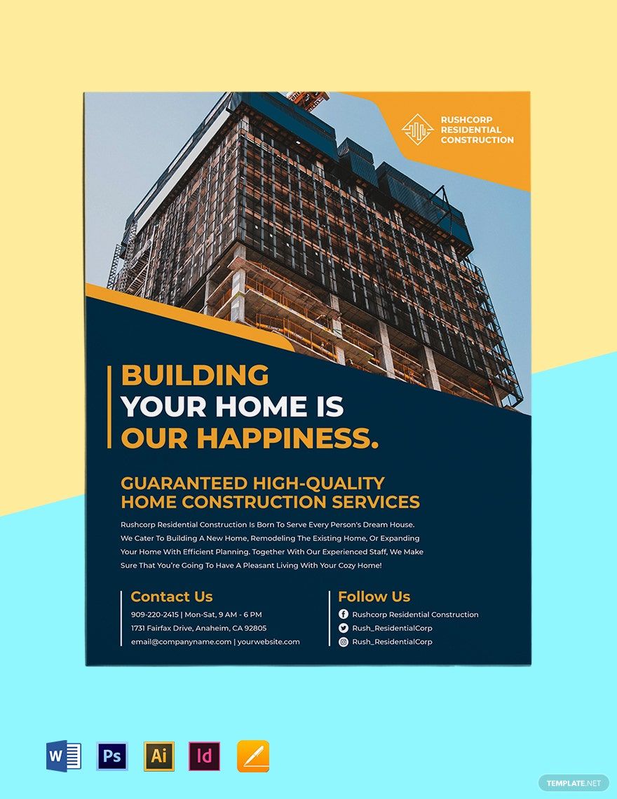 House Construction Flyer Template