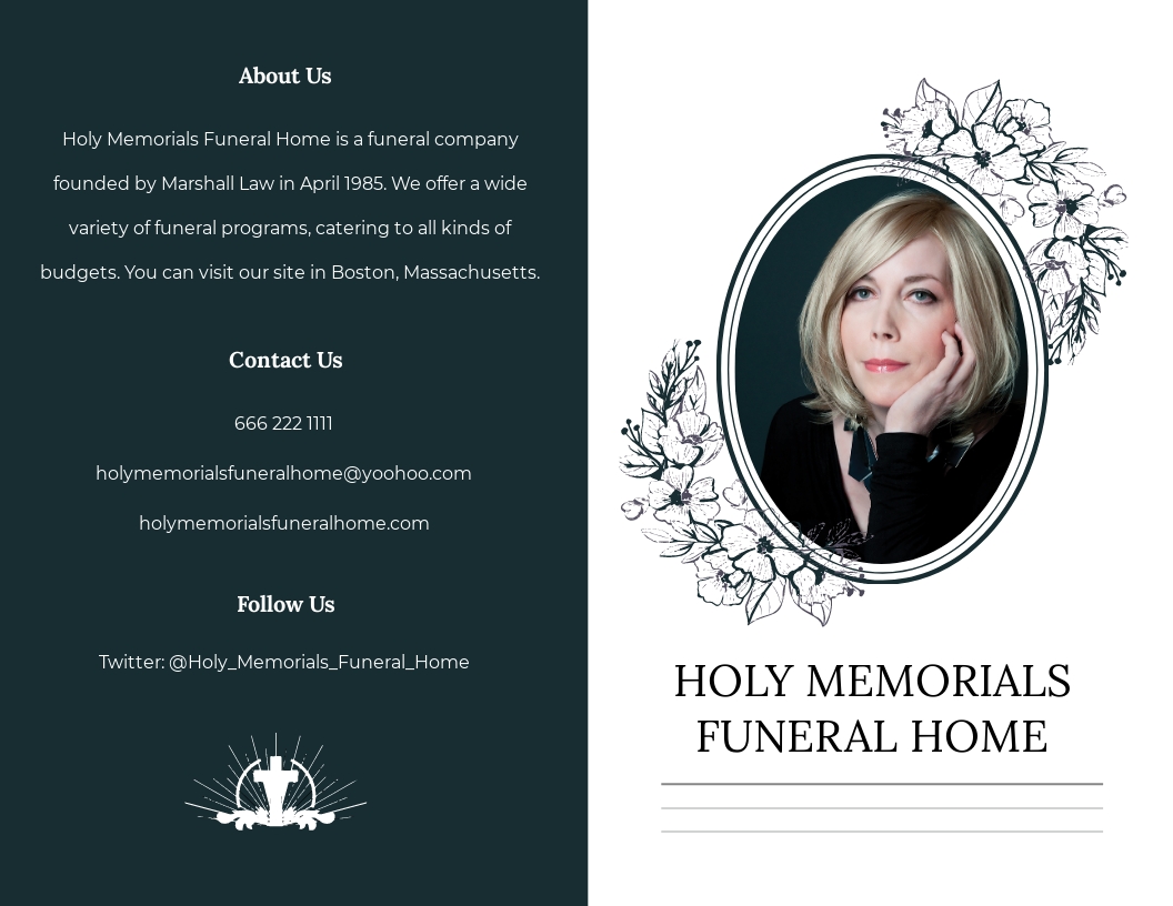 Free Bifold Funeral Program Template