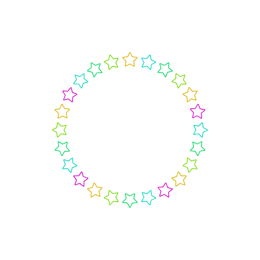 Free Circle Element with Stars Template