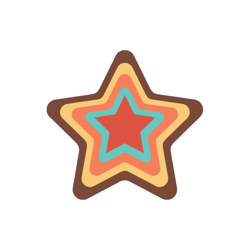 Free Star Retro Element Template