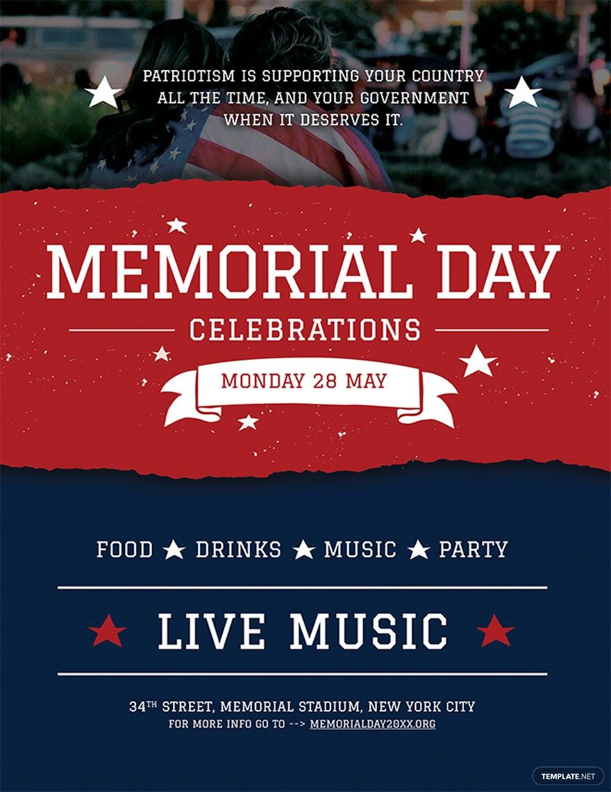 Memorial Day Poster Template