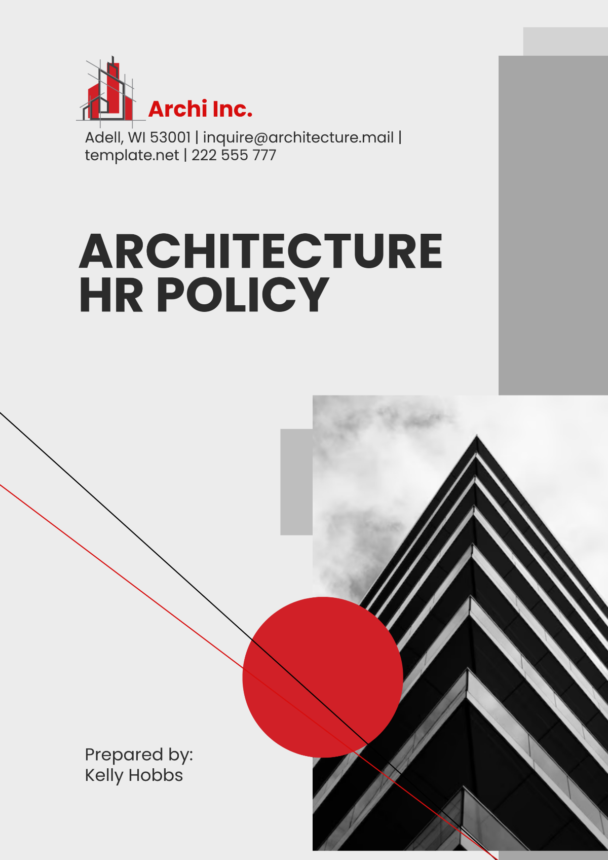 Free Architecture HR Policy Template to Edit Online