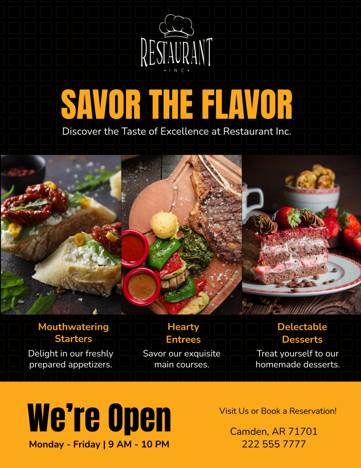 Free Restaurant Advertising Flyer Template