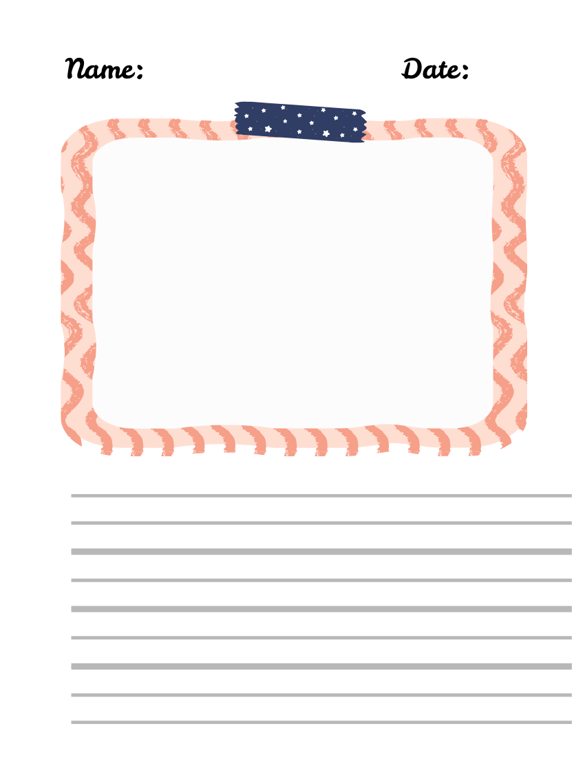 Free Second Grade Lined Paper Template