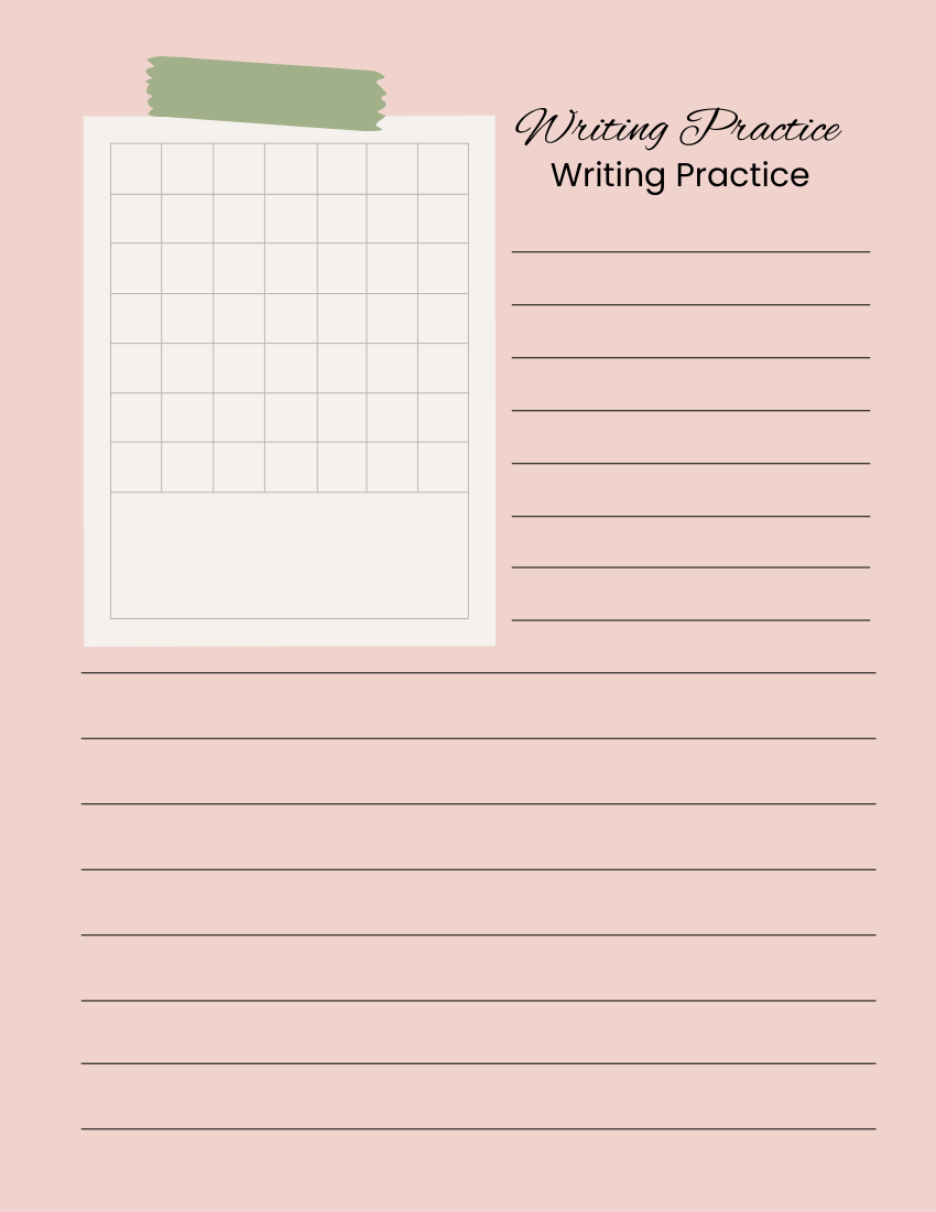 Free Aesthetic Lined Paper Template