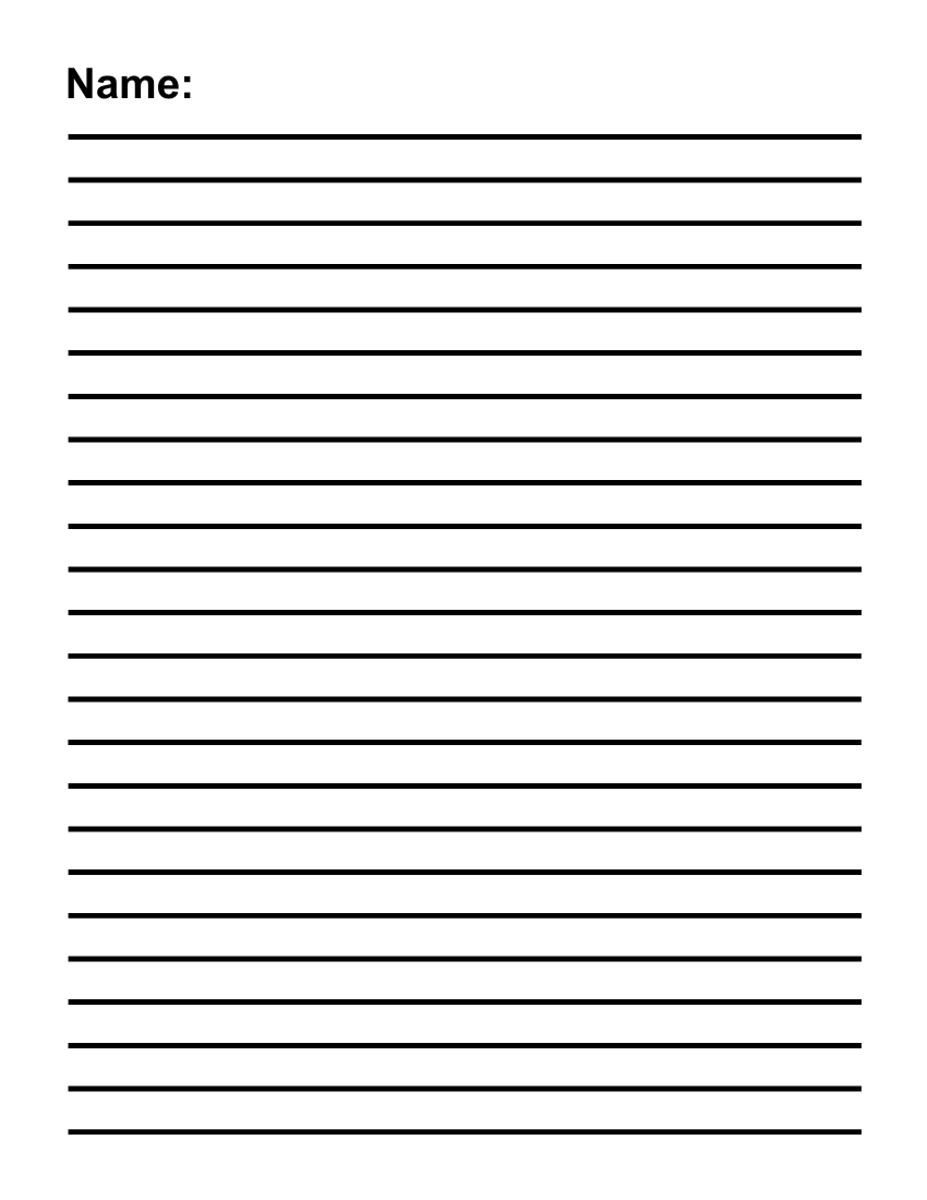 Free Bold Lined Paper Template