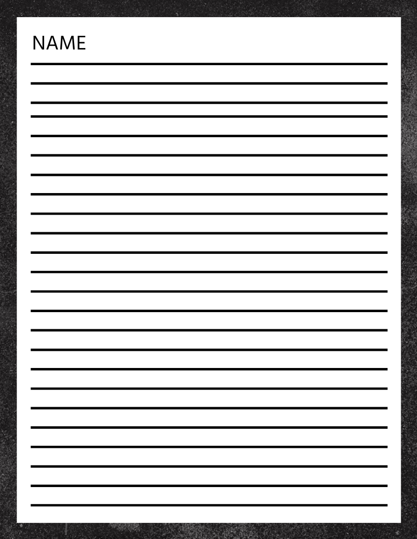 Free Black Lined Paper Template