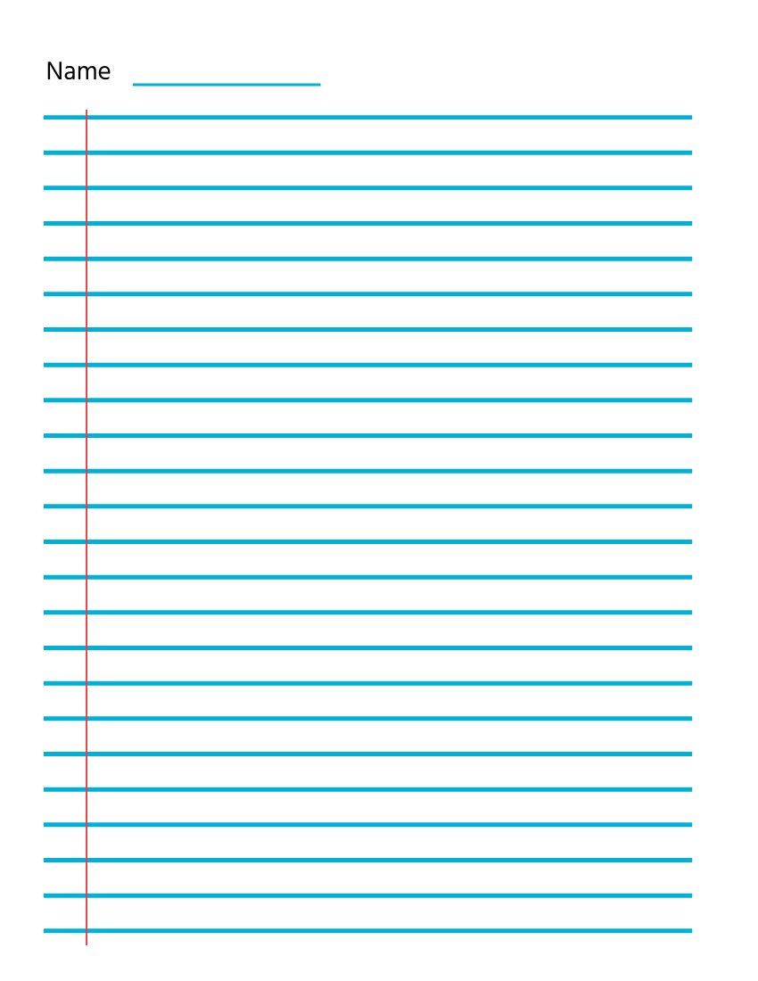 Free College Ruled Lined Paper Template