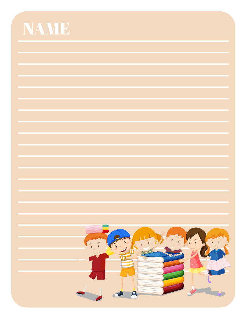 Free Childrens Lined Paper Template