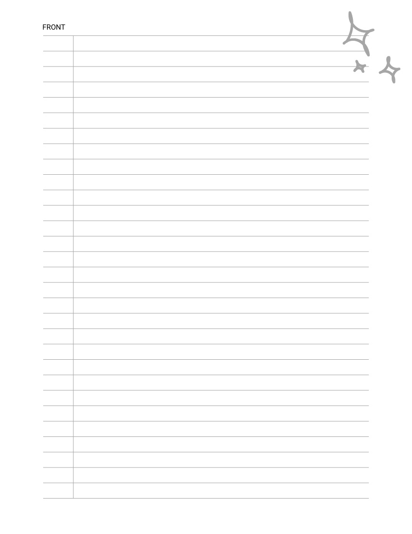 Free Double Sided Lined Paper Template