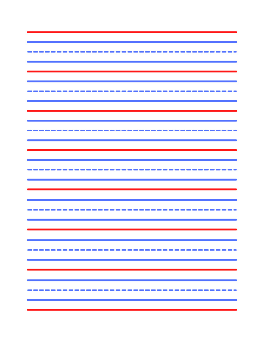 Free 3rd Grade Lined Paper Template