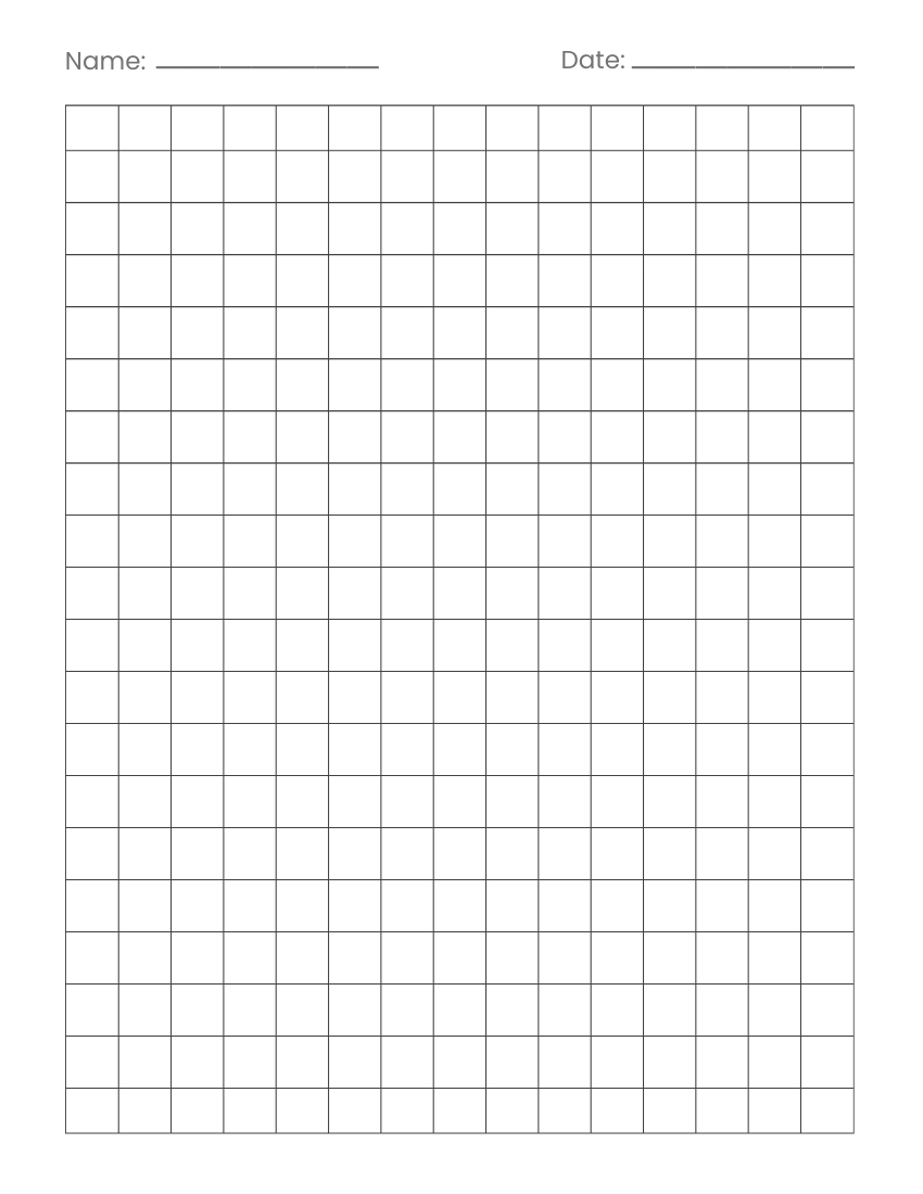 Free Square Lined Paper Template