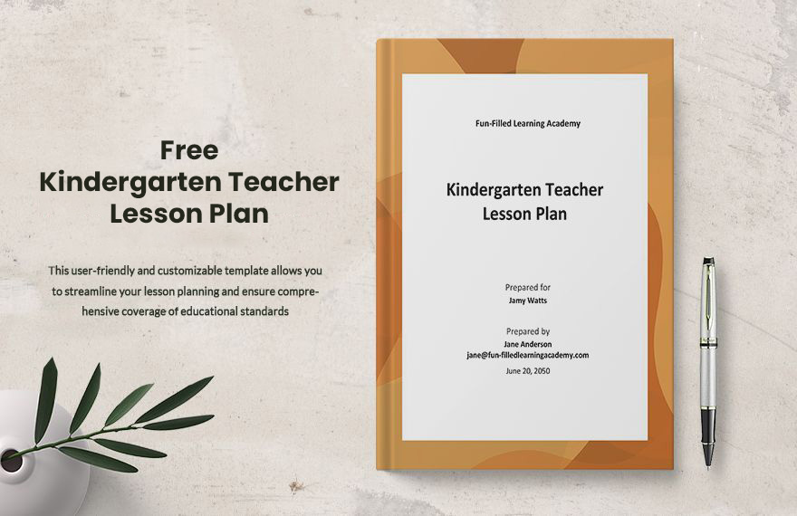 Kindergarten Teacher Lesson Plan Template in Word, PDF, Google Docs, Pages - Download | Template.net