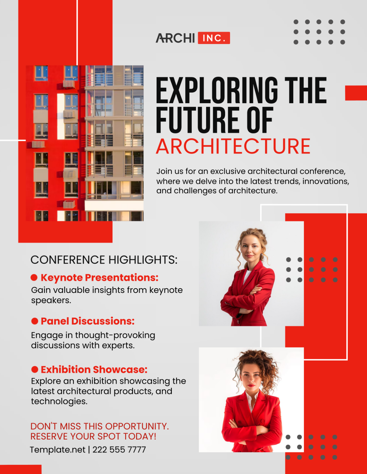 Free Architecture Conference Flyer Template to Edit Online