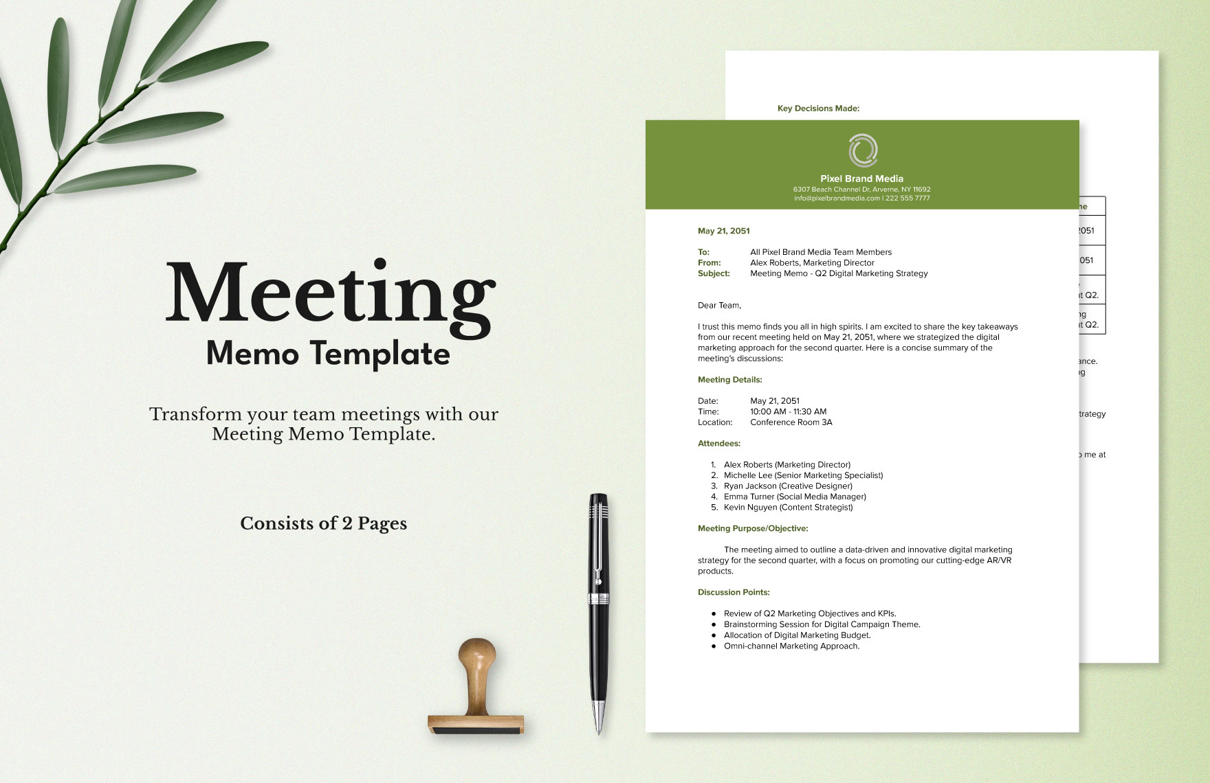 Meeting Memo Template