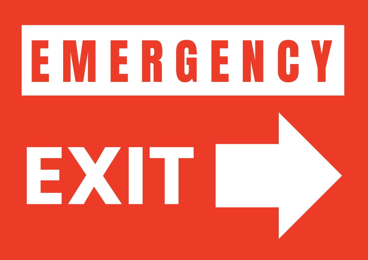 Free Architecture Emergency Exit Signage Template to Edit Online