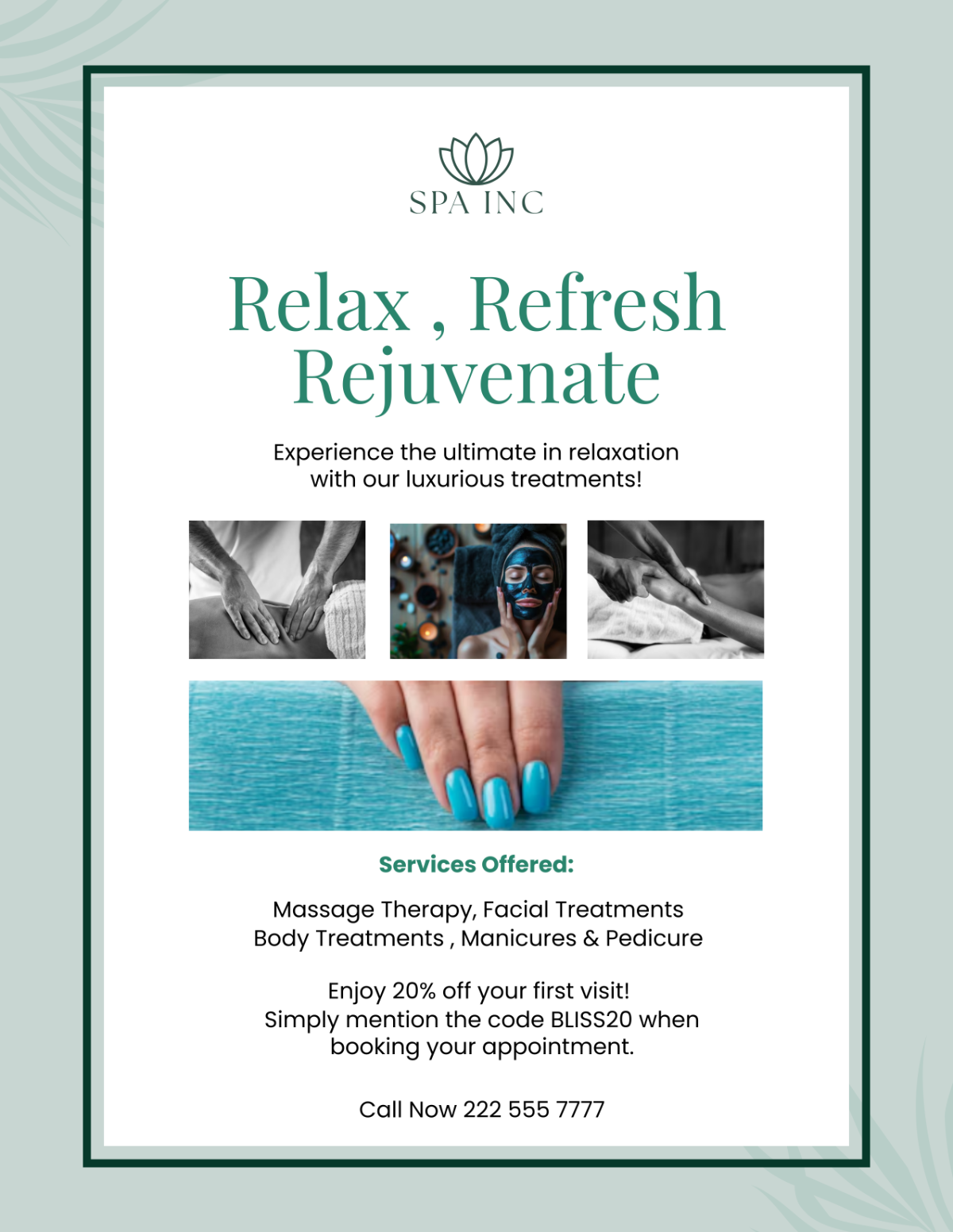 Free Spa Advertising Flyer Template