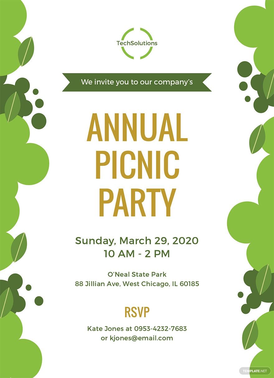 Office Picnic Invitation Template