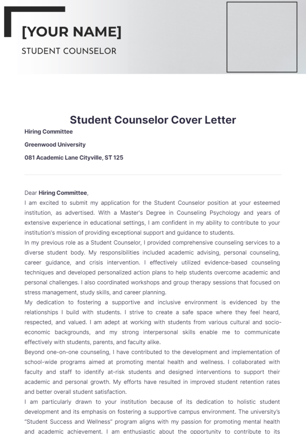 Page 2 FREE Cover Letter Templates & Examples - Edit Online & Download ...