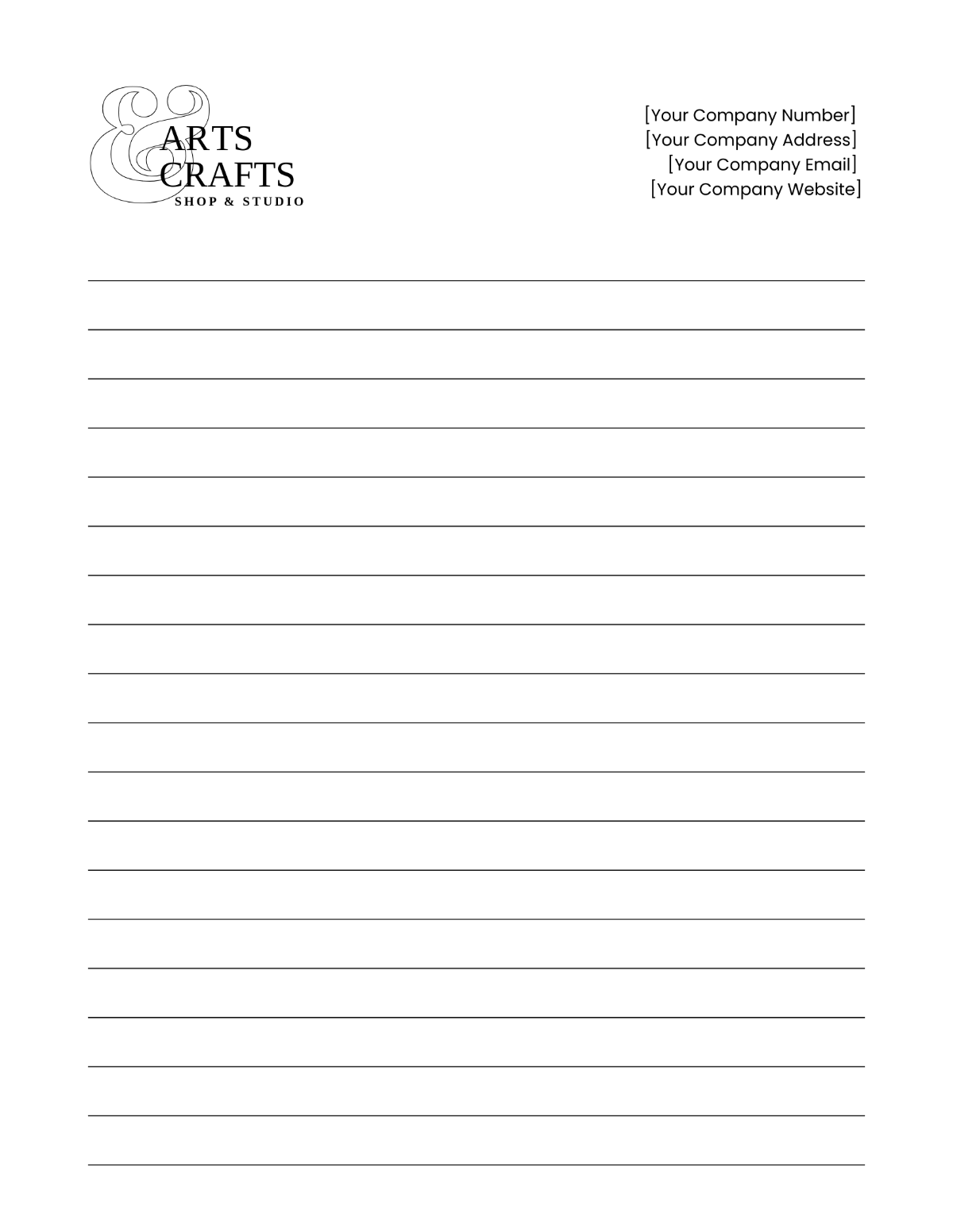 Free Basic Lined Paper Template