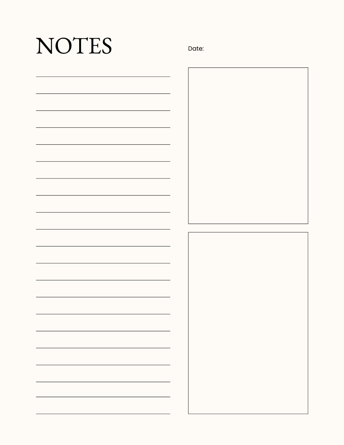 Free Aesthetic Lined Paper Template