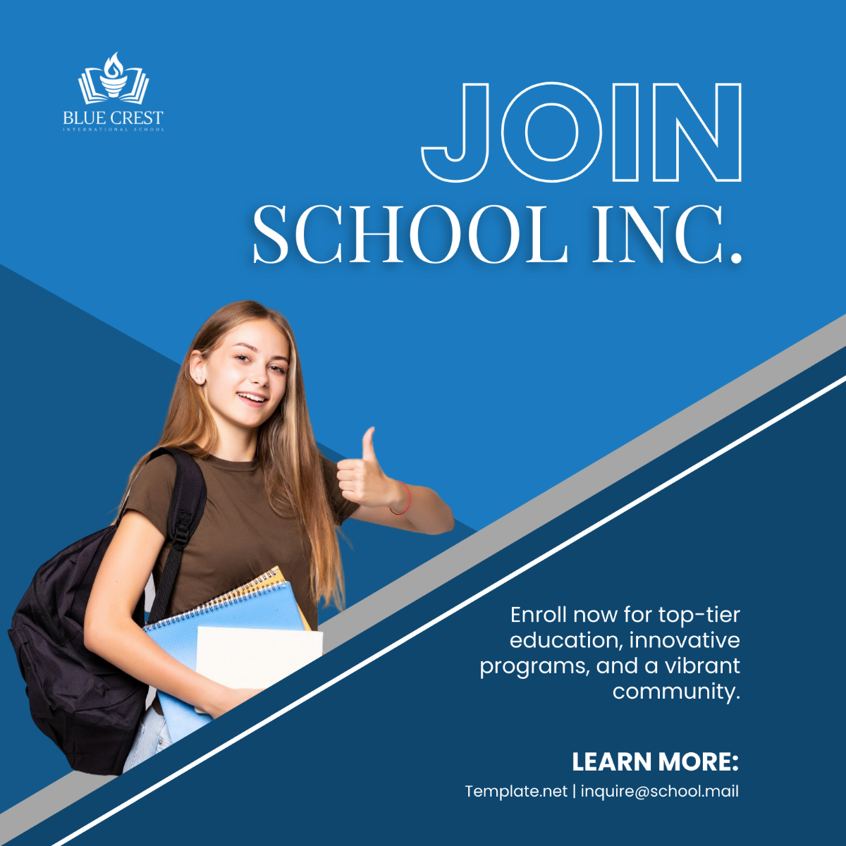 School Linkedin Ad Template - Edit Online & Download