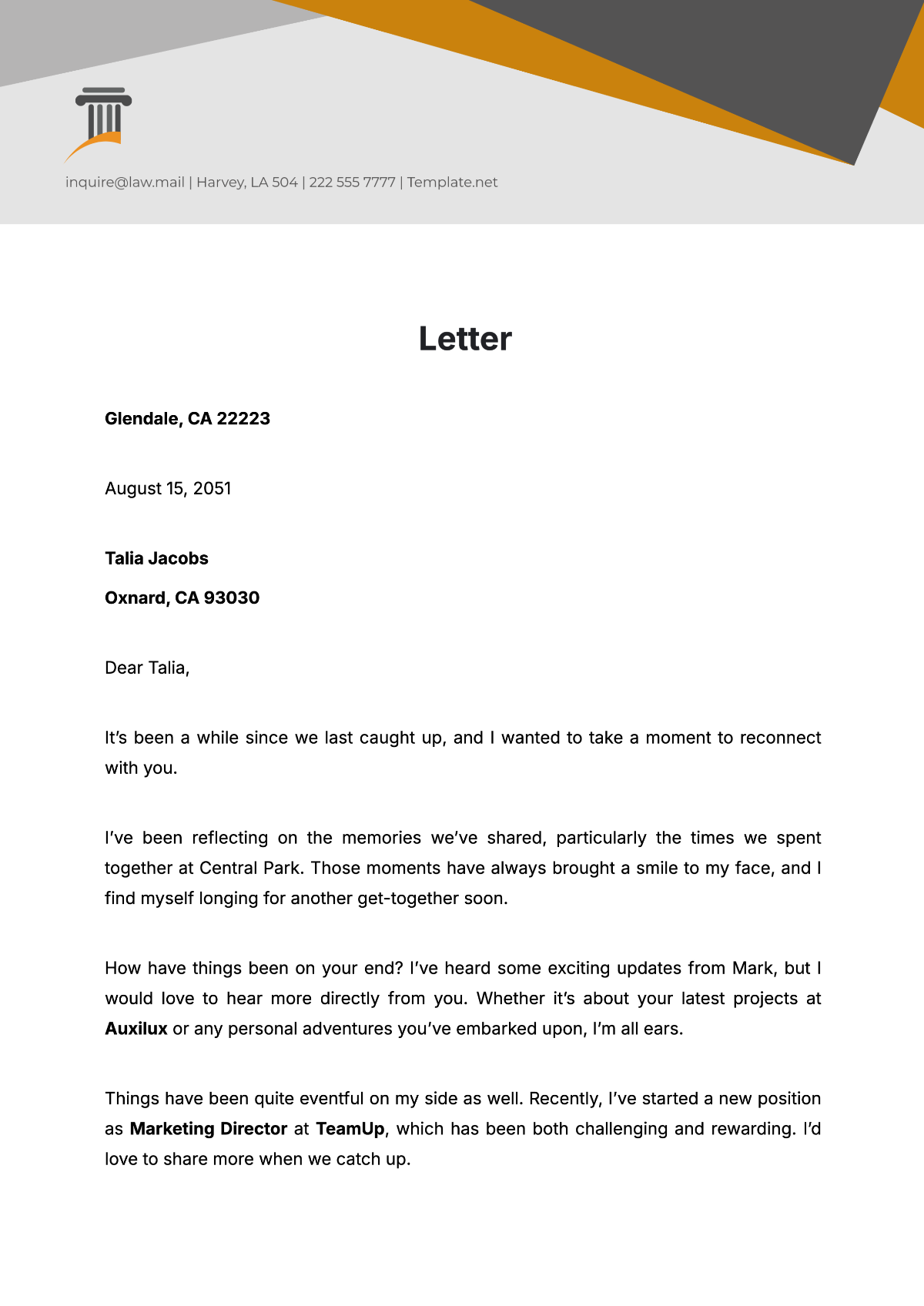 Free Letter Template