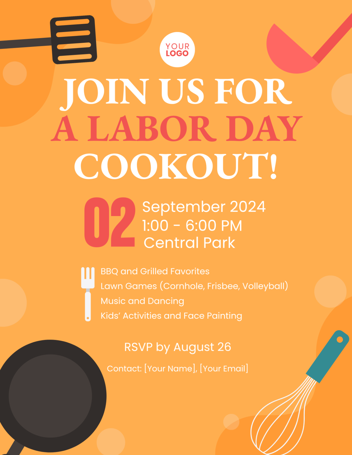 Free Labor Day Cookout Flyer Template