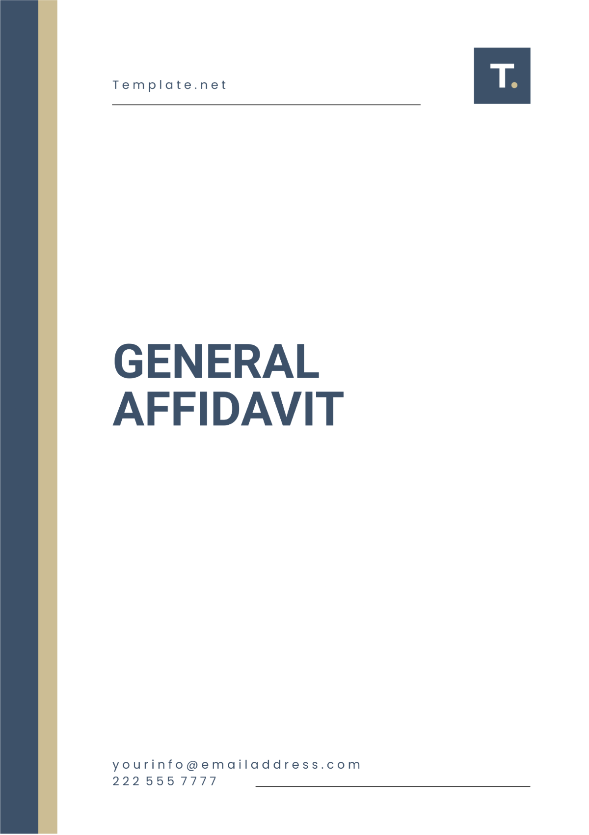 Free Printable General Affidavit Template - Edit Online & Download ...