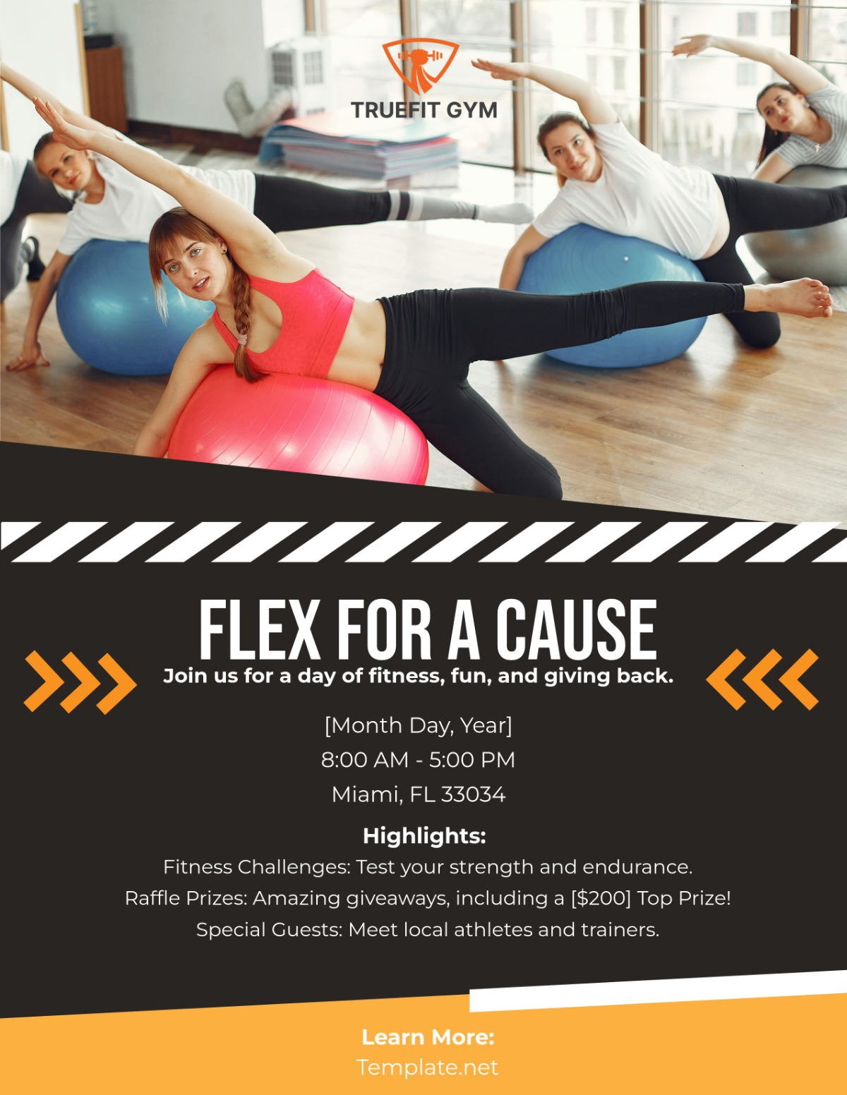 Free Gym Charity Event Flyer Template