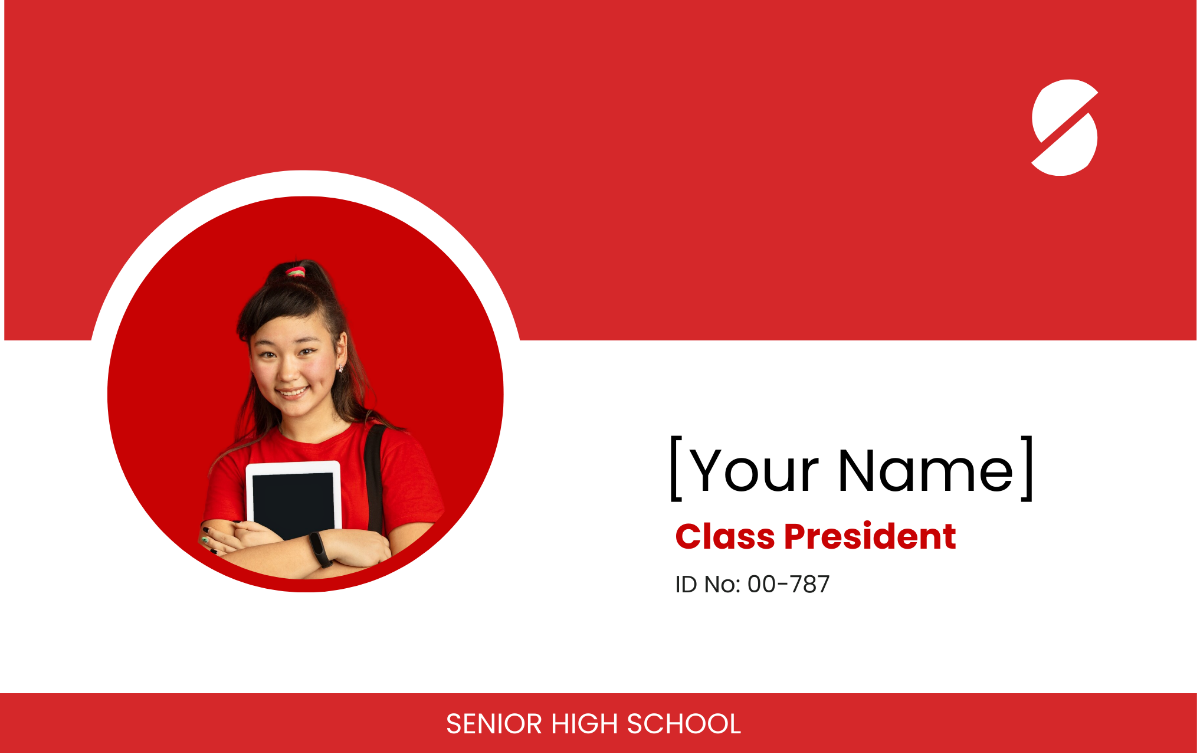 Free School Horizontal ID Card Template - Edit Online & Download