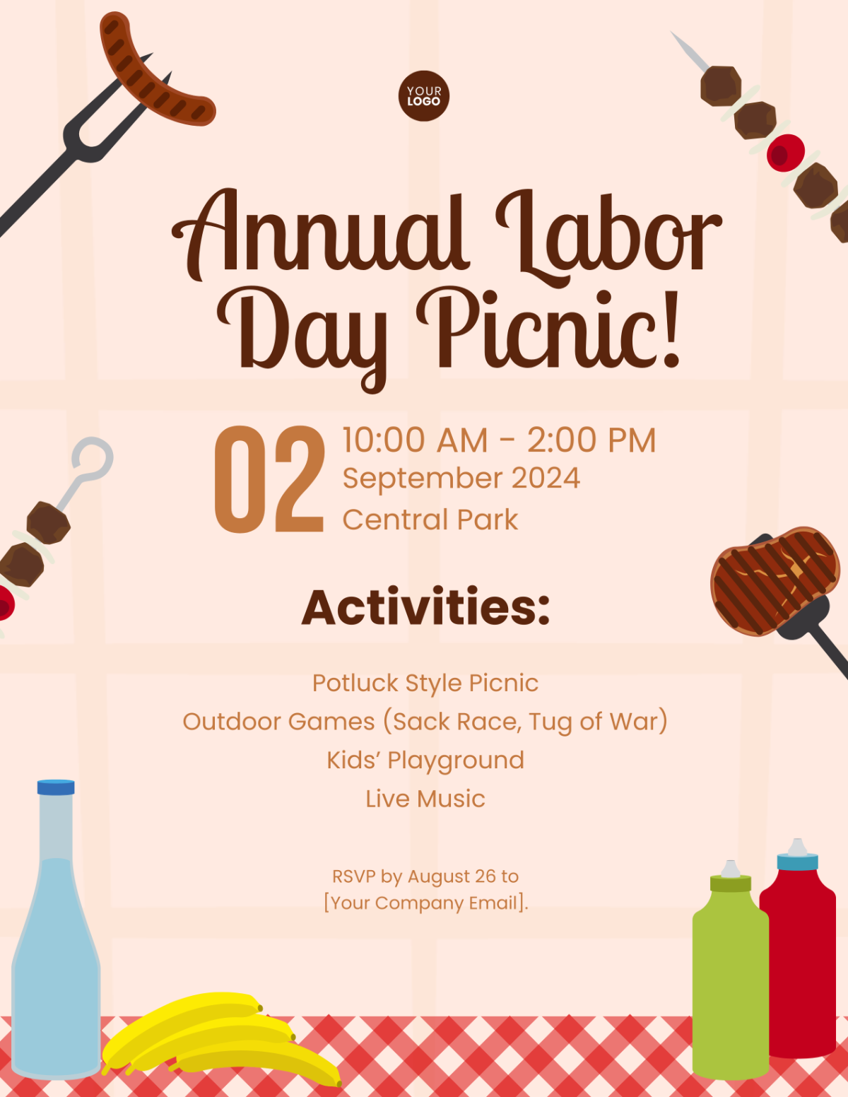 Free Labor Day Picnic Flyer Template