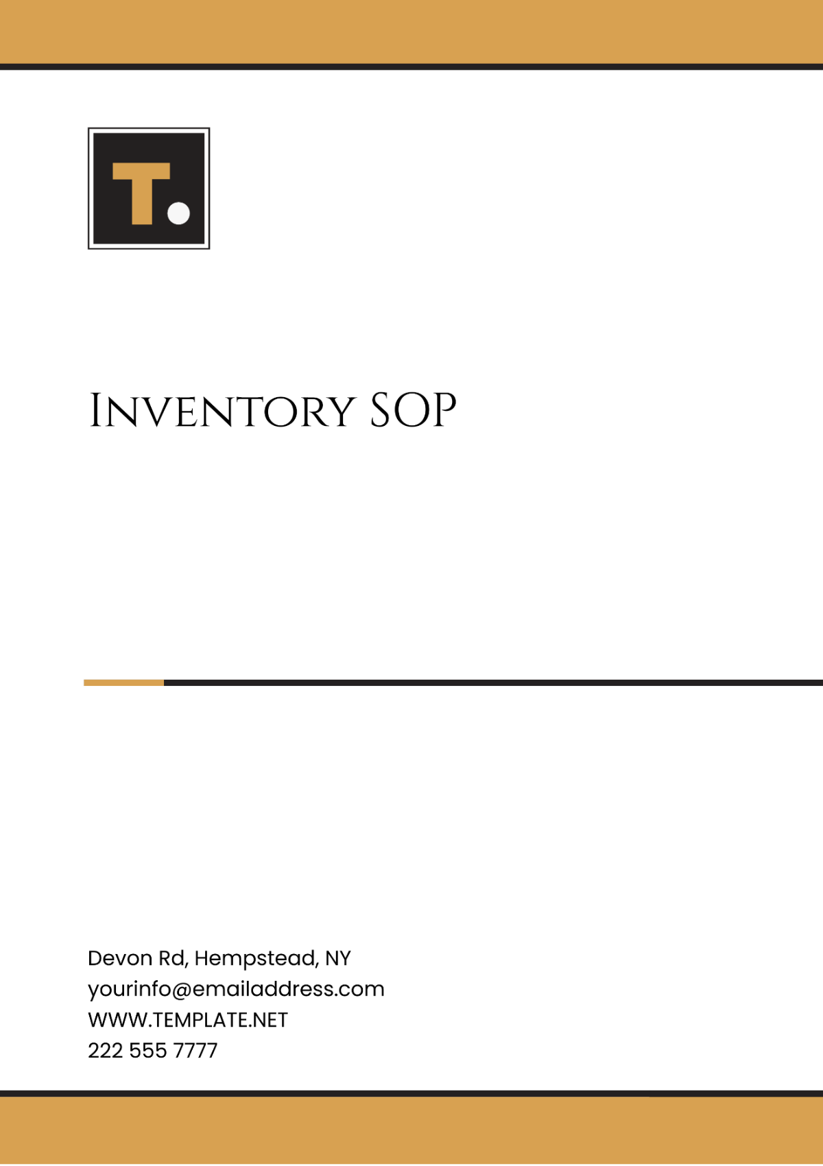 Inventory SOP Template - Edit Online & Download