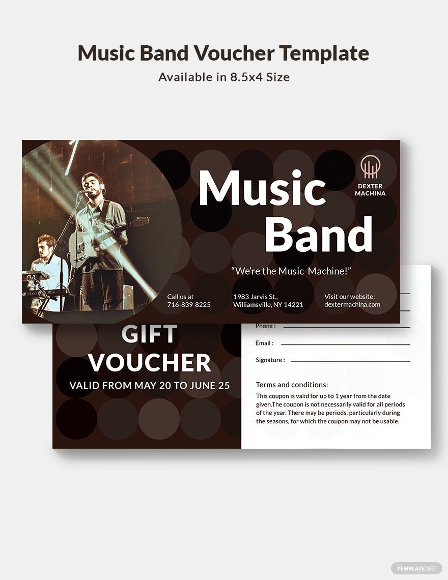 Music Band Voucher Template